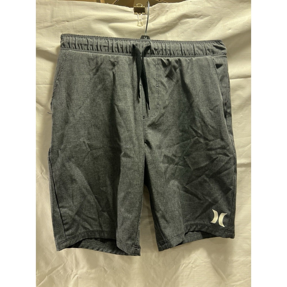 Hurley Boy's Stretch Hybrid Pull-On Shorts in a Grey heathered finish Size Med